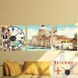 Adesivi murali orologi - Adesivo Vista città Venice - ambiance-sticker.com