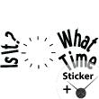 Stickers muraux horloges What time is it? - ambiance-sticker.com