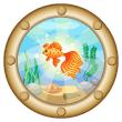 Sticker Hublot Goldfish - ambiance-sticker.com