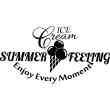 Sticker Ice cream, summer feeling - Stickers muraux pour la cuisine - ambiance-sticker.com