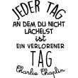 Sticker Jeder tag – Charlie Chaplin - ambiance-sticker.com