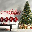 Sticker décoratif de Noël Texte : Joyeux Noël / Feliz Navidad - Adhésifs déco et stickers de Noël Texte. - ambiance-sticker.com