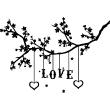 Stickers muraux amour et coeurs - Sticker La branche de l'amour - ambiance-sticker.com