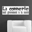 Stickers muraux citations - Sticker La connerie - ambiance-sticker.com