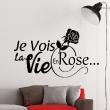 Stickers muraux citations - Sticker La vie en rose - ambiance-sticker.com