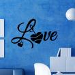 Stickers muraux Amour - Sticker mural Love avec coeur en pendantif - ambiance-sticker.com