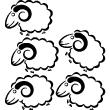 Stickers  pour les bébés - Sticker Moutons sautant - ambiance-sticker.com
