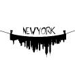 Stickers muraux New York - Sticker New-York à l'envers - ambiance-sticker.com