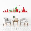 Adesivi murali Natale - Sticker Noël frise de noël rouge et vert - ambiance-sticker.com