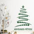 Stickers décoratifs pour Noël - Sticker Noël joyeuse fêtes et son joli sapin - ambiance-sticker.com