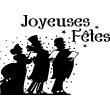 Stickers décoratifs pour Noël - Sticker Noël joyeuses fêtes et sa chorale - ambiance-sticker.com