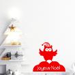 Stickers décoratifs pour Noël - Sticker Noël oiseau heureux joyeux noël - ambiance-sticker.com