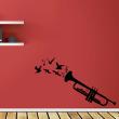 Stickers muraux musique - Sticker Oiseaux et saxophone - ambiance-sticker.com
