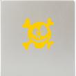 Stickers de silhouettes et personnages - Sticker Tête de mort souriant - ambiance-sticker.com