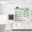 Muurstickers teksten - Muursticker Our kitchen rules - if you - ambiance-sticker.com