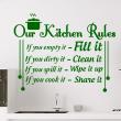 Muursticker Our kitchen rules - if you - ambiance-sticker.com