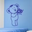 Muurstickers babykamer - Muursticker Pooh schattig en bloem - ambiance-sticker.com
