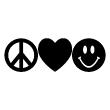 Stickers muraux pour les enfants - Sticker Paix - Amour - Sourire - ambiance-sticker.com