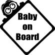 Stickers  pour les bébés - Sticker Panneau Baby on board - ambiance-sticker.com