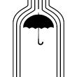 Sticker Parapluie divisant la pluie - ambiance-sticker.com