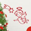 Sticker décoratif de Noël : Petit Ange et étoile - Adhésif et autocollants de Noël. - ambiance-sticker.com