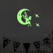 Glow in the dark   wall decals - Wall decal fairy on the moon - ambiance-sticker.com