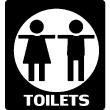 Sticker muraux pour portes - Sticker Silhouette femme et homme toilets - ambiance-sticker.com