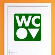 Sticker muraux pour portes - Sticker Design wc - ambiance-sticker.com