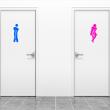 Sticker pour portes - Sticker porte toilettes homme bleu et femme rose - ambiance-sticker.com