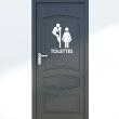 Sticker pour portes - Sticker porte toilettes Messieurs et dames - ambiance-sticker.com