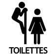 Sticker pour portes - Sticker porte toilettes Messieurs et dames - ambiance-sticker.com