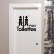 Stickers muraux pour WC - Sticker mural Toilettes privé - ambiance-sticker.com