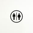 Sticker muraux pour portes - Sticker WC homme, femme - ambiance-sticker.com