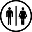 Sticker porte WC homme, femme - ambiance-sticker.com