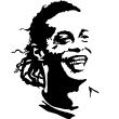 Stickers sport et football - Sticker  Portrait Ronaldinho - ambiance-sticker.com