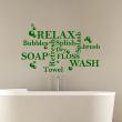 Stickers muraux citations - Sticker Relax... soap...  wash - ambiance-sticker.com