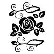Sticker mural décoratif fleurs et nature : pousse de rose - ambiance-sticker.com