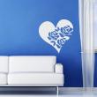 Stickers muraux pour chambre - Sticker mural Roses et cœur - ambiance-sticker.com