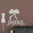 Wall decals for kids - Wall decal J'adore Ribbon wall decal - ambiance-sticker.com