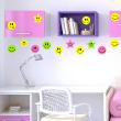 Stickers muraux pour les enfants - Sticker Smileys et les étoiles - ambiance-sticker.com