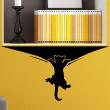 Stickers muraux Animaux - Sticker Silhouette chat pendu - ambiance-sticker.com