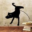 Stickers muraux Animaux - Sticker Silhouette chien pissant - ambiance-sticker.com