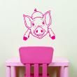 Stickers muraux Animaux - Sticker Silhouette cochon souriant - ambiance-sticker.com