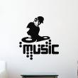 Stickers muraux musique - Sticker Silhouette DJ - ambiance-sticker.com