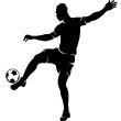 Muurstickers sport en voetbal - Muursticker Het silhouet van voetballer - ambiance-sticker.com