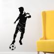 Stickers sport et football - Sticker  Silhouette joueur avec un ballon - ambiance-sticker.com