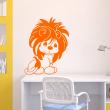 Stickers muraux pour les enfants - Sticker Silhouette lion au cheveux brillants - ambiance-sticker.com
