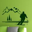 Stickers de silhouettes et personnages - Sticker skieur à la montagne - ambiance-sticker.com