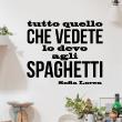 Stickers muraux citations - Sticker Spaghetti – Sofia Loren - ambiance-sticker.com