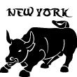 Stickers muraux New York - Sticker Taureau de New-York - ambiance-sticker.com
